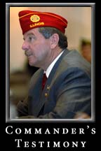 American Legion National Commander testifies before a joint congressional meeting of the Veterans Affairs Committee, 20 September 2007