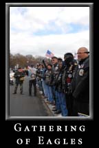 Our Veterans gather at the Viet Nam Wall and the Lincoln Memorial to protect our monuments during the anti war protest.  17 March 2007, Washington, DC