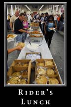 The March of Dimes Ride to Save Babies Biker enjoy luch courtesy of Buffalo's