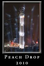 Atlanta celebrates the new year as the peach drops at Underground Atlanta.
