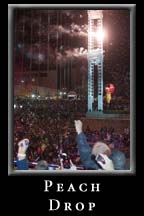The city bids farewell to 2010 as the peach drops at Underground Atlanta.