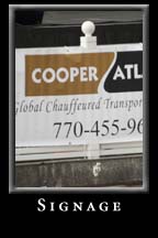 Signage for Peach Drop 2011 at Underground Atlanta.